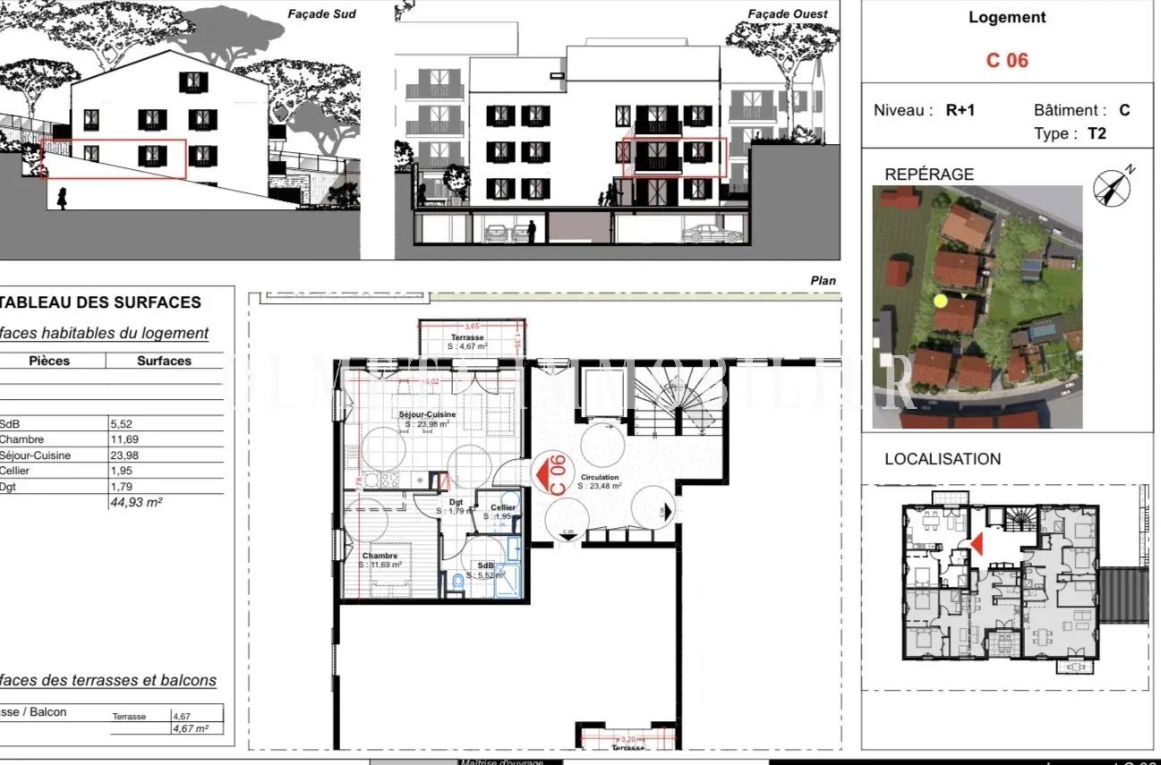 Résidence « Jardins-de-la-Serra » 2 Pièces Balcon et Parking